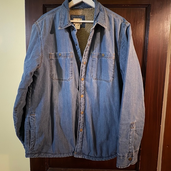 New Men's 1912 Heritage Sherpa Lined Shirt Denim Jacket - Picture 3 of 9